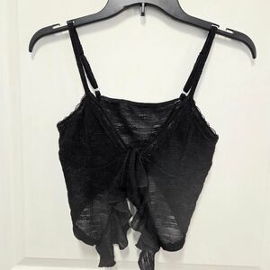 Women's Black Lace Cami Top